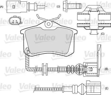 Valeo 598485 - Brake Pad Set, disc brake autospares.lv