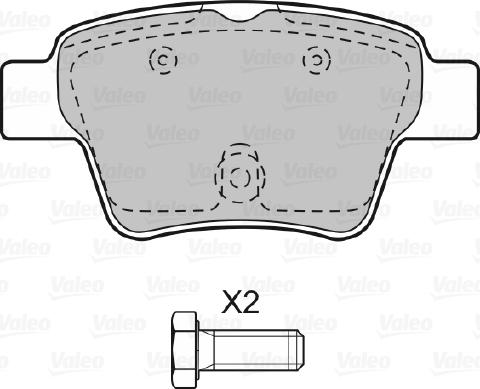 Valeo 598702 - Brake Pad Set, disc brake autospares.lv