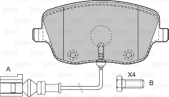 Valeo 598720 - Brake Pad Set, disc brake autospares.lv