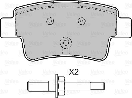 Valeo 598722 - Brake Pad Set, disc brake autospares.lv