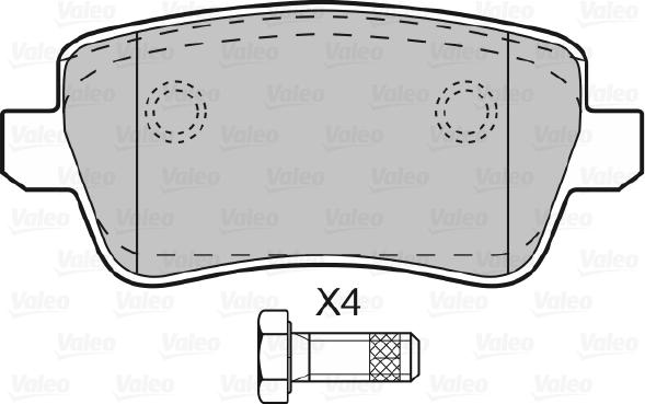 Valeo 598727 - Brake Pad Set, disc brake autospares.lv