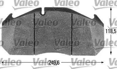 Valeo 541698 - Brake Pad Set, disc brake autospares.lv
