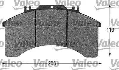 Valeo 541616 - Brake Pad Set, disc brake autospares.lv