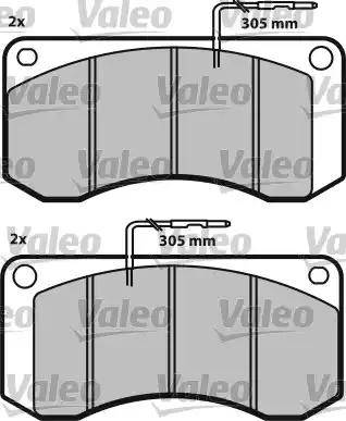 Valeo 541600 - Brake Pad Set, disc brake autospares.lv
