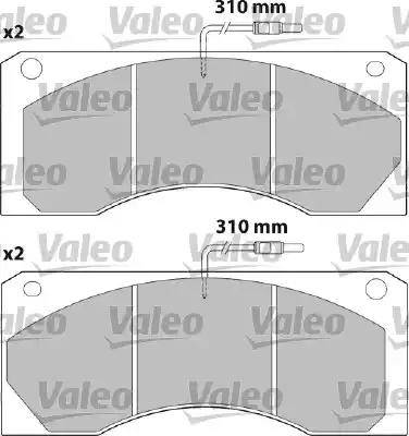 Valeo 541615 - Brake Pad Set, disc brake autospares.lv