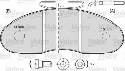 Valeo 541652 - Brake Pad Set, disc brake autospares.lv