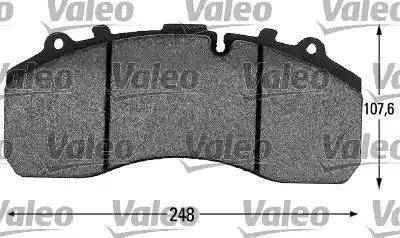 Valeo 541678 - Brake Pad Set, disc brake autospares.lv