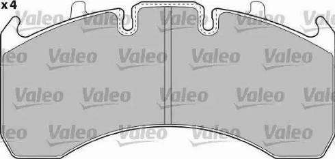 Valeo 541725 - Brake Pad Set, disc brake autospares.lv