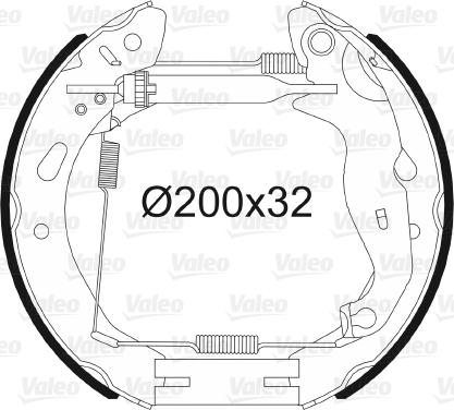 Valeo 554903 - Brake Shoe Set autospares.lv