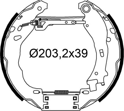 Valeo 554910 - Brake Shoe Set autospares.lv