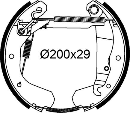 Valeo 554983 - Brake Shoe Set autospares.lv