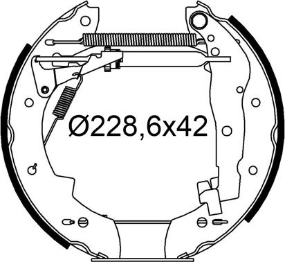 Valeo 554927 - Brake Shoe Set autospares.lv