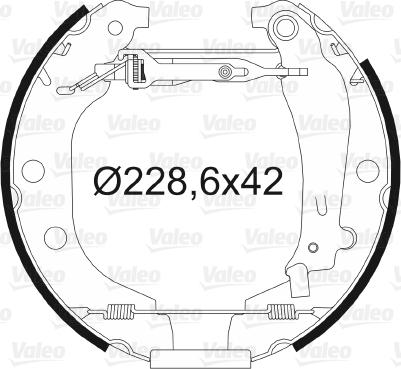 Valeo 554640 - Brake Shoe Set autospares.lv