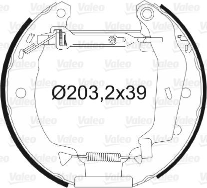 Valeo 554663 - Brake Shoe Set autospares.lv