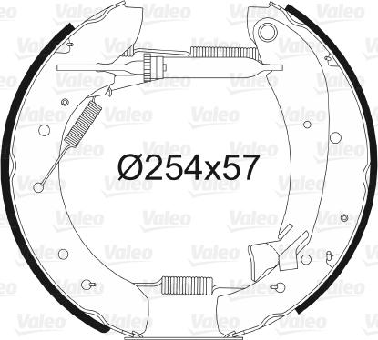 Valeo 554604 - Brake Shoe Set autospares.lv