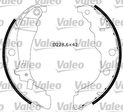 Valeo 554636 - Brake Shoe Set autospares.lv