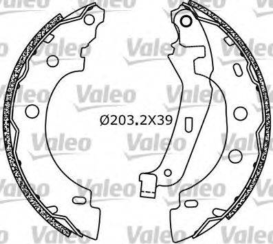 Valeo 554638 - Brake Shoe Set autospares.lv