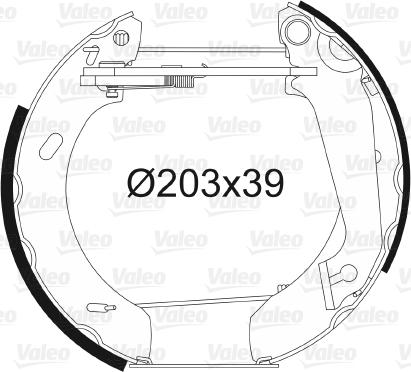 Valeo 554671 - Brake Shoe Set autospares.lv