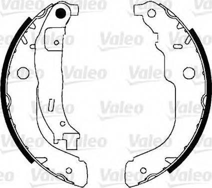 Valeo 554897 - Brake Shoe Set autospares.lv