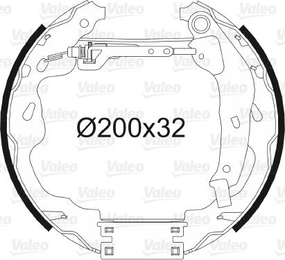 Valeo 554848 - Brake Shoe Set autospares.lv