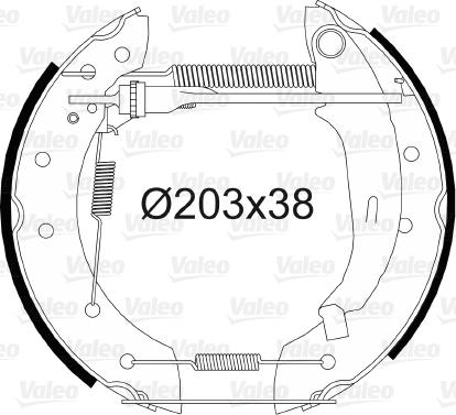 Valeo 554795 - Brake Shoe Set autospares.lv