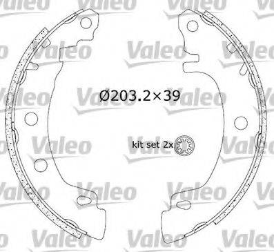 Valeo 554757 - Brake Shoe Set autospares.lv