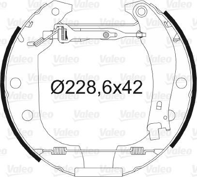 Valeo 554710 - Brake Shoe Set autospares.lv