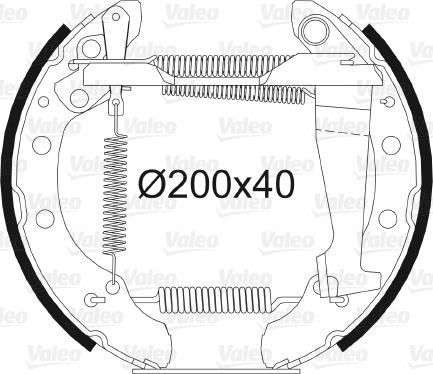 Valeo 554781 - Brake Shoe Set autospares.lv