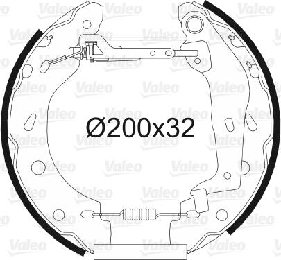 Valeo 554787 - Brake Shoe Set autospares.lv