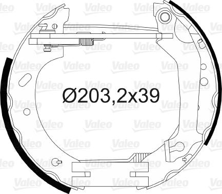 Valeo 554737 - Brake Shoe Set autospares.lv