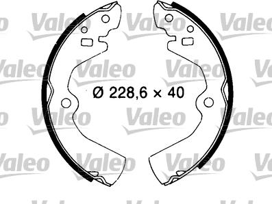 Valeo 553689 - Brake Shoe Set autospares.lv