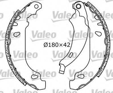 Valeo 553864 - Brake Shoe Set autospares.lv