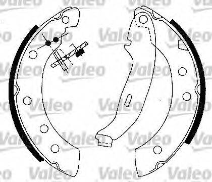 Valeo 553319 - Brake Shoe, Drum brakes autospares.lv