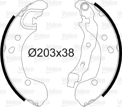 Valeo 564099 - Brake Shoe Set autospares.lv