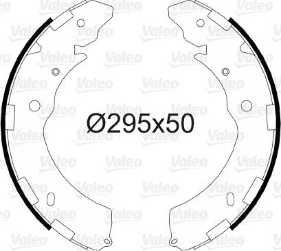 Valeo 564098 - Brake Shoe Set autospares.lv