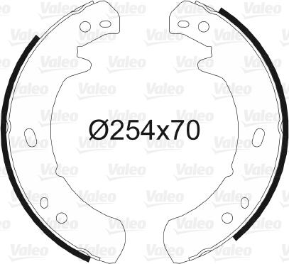 Valeo 564053 - Brake Shoe Set, parking brake autospares.lv