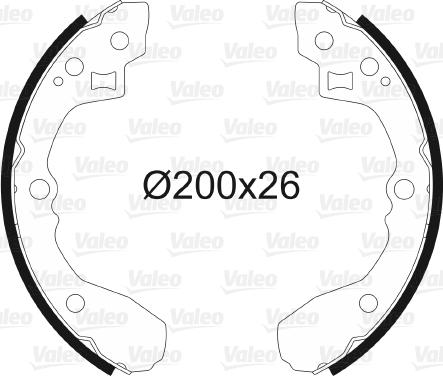 Valeo 564000 - Brake Shoe Set autospares.lv