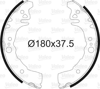 Valeo 564002 - Brake Shoe Set autospares.lv