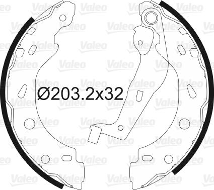 Valeo 564013 - Brake Shoe Set autospares.lv