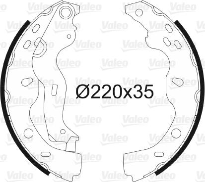 Valeo 564084 - Brake Shoe Set autospares.lv