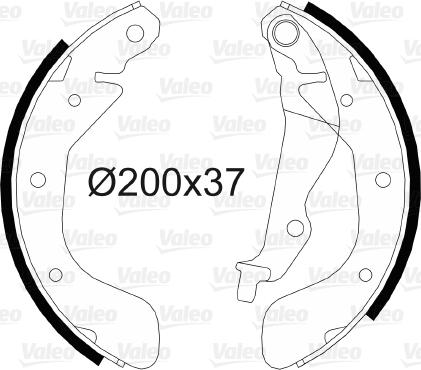 Valeo 564080 - Brake Shoe Set autospares.lv