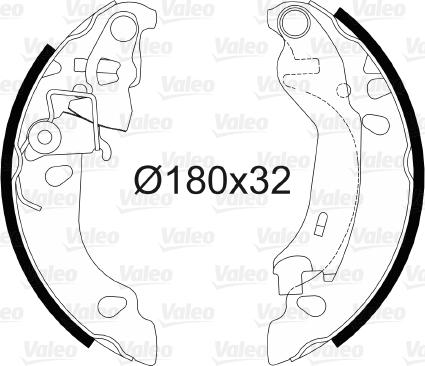 Valeo 564081 - Brake Shoe Set autospares.lv