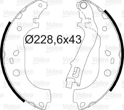 Valeo 564073 - Brake Shoe Set autospares.lv