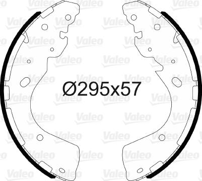 Valeo 564194 - Brake Shoe Set autospares.lv