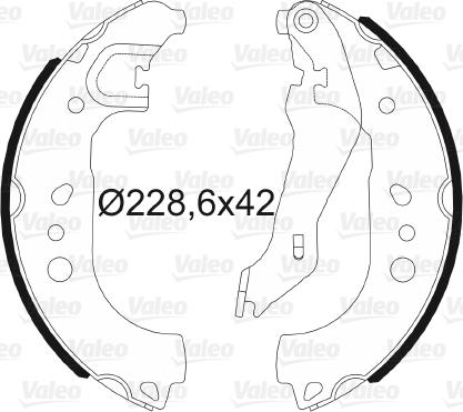 Valeo 564192 - Brake Shoe Set autospares.lv