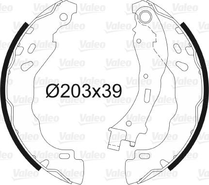 Valeo 564157 - Brake Shoe Set autospares.lv