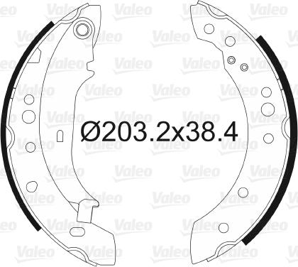 Valeo 564105 - Brake Shoe Set autospares.lv