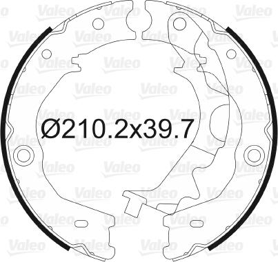 Valeo 564189 - Brake Shoe Set, parking brake autospares.lv