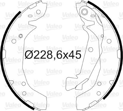 Valeo 564187 - Brake Shoe Set autospares.lv