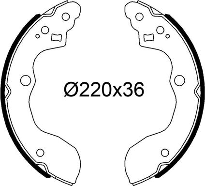 Valeo 564300 - Brake Shoe Set autospares.lv